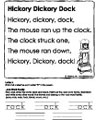 Hickory Dickory Dock Worksheet