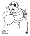 Bee coloring page