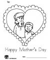 Mother's day coloring page