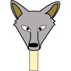 wolf stick puppet