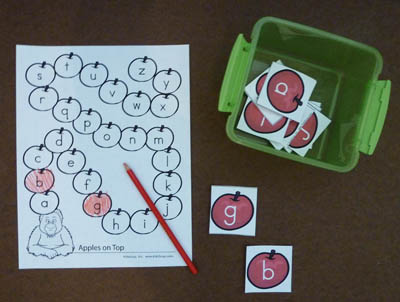 Letter of the Alphabet Game and printables for preschool and kindergarten