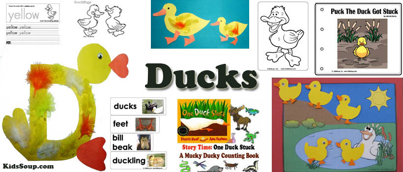 preschool and kindergarten ducks and pond activities and crafts