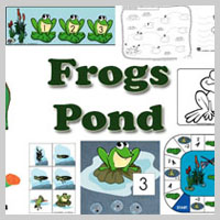 Preschool and Kindergarten Pond and Frogs Activities and Crafts