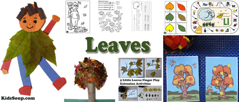 Preschool, Kindergarten, Fall Autumn and Leaves Activities and Crafts