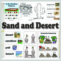 Preschool and kindergarten Sand and Desert Activities and Crafts
