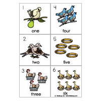 12 days of Christmas song, activities and printables for preschool
