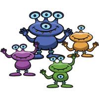 Three little Aliens felt story and printables