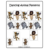 Jungle Animals preschool and kindergarten folder game