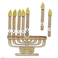 Menorah and Candles Preschool Numbers Activities