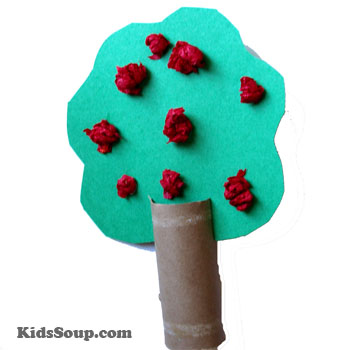 apple tree craft and fine motor skill activity for preschool