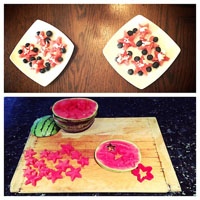 4th of July Fruit Salad Activity for preschool and kindergarten