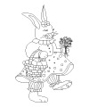 easter bunny coloring page