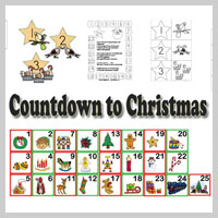 Preschool Kindergarten Count Down to Christmas Activities