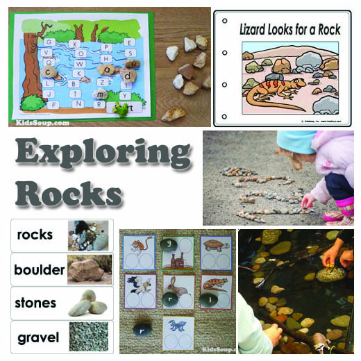 Rocks activities, lessons, and games for preschool and kindergarten
