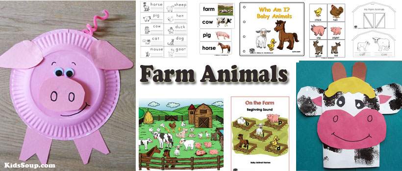 Preschool farm animals crafts and activities