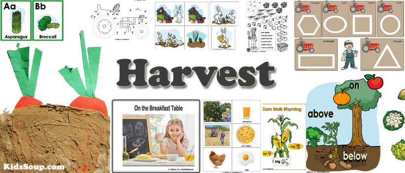 Harvest and Farm activities and games for preschool and kindergarten