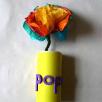 Pop I'm a flower rhyme and craft  for preschool