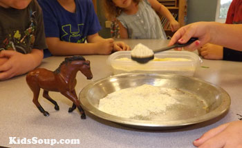 Feed the farm animals counting game and fine motor skills activity