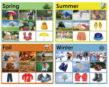 Four seasons science lesson preschool and kindergarten
