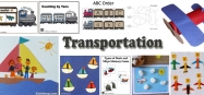 Transportation, train, ships, airplane activities and crafts